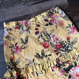 Yellow Antonio Melani Floral Skirt